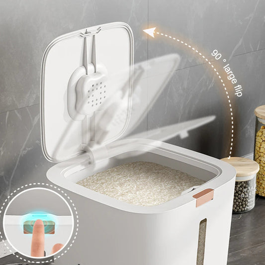Conteneur de stockage de riz 5 kg – hermétique, anti-humidité et doseur intégré