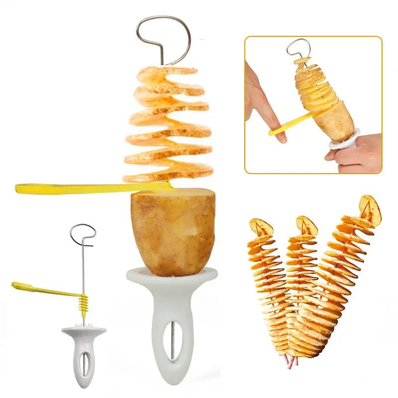 Coupe-pommes de terre en forme de spirale